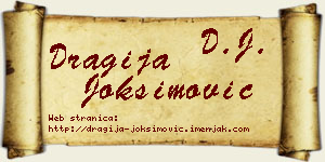 Dragija Joksimović vizit kartica